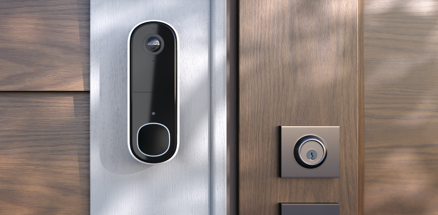 Arlo Video Doorbell 2nd Gen installed beside a front door